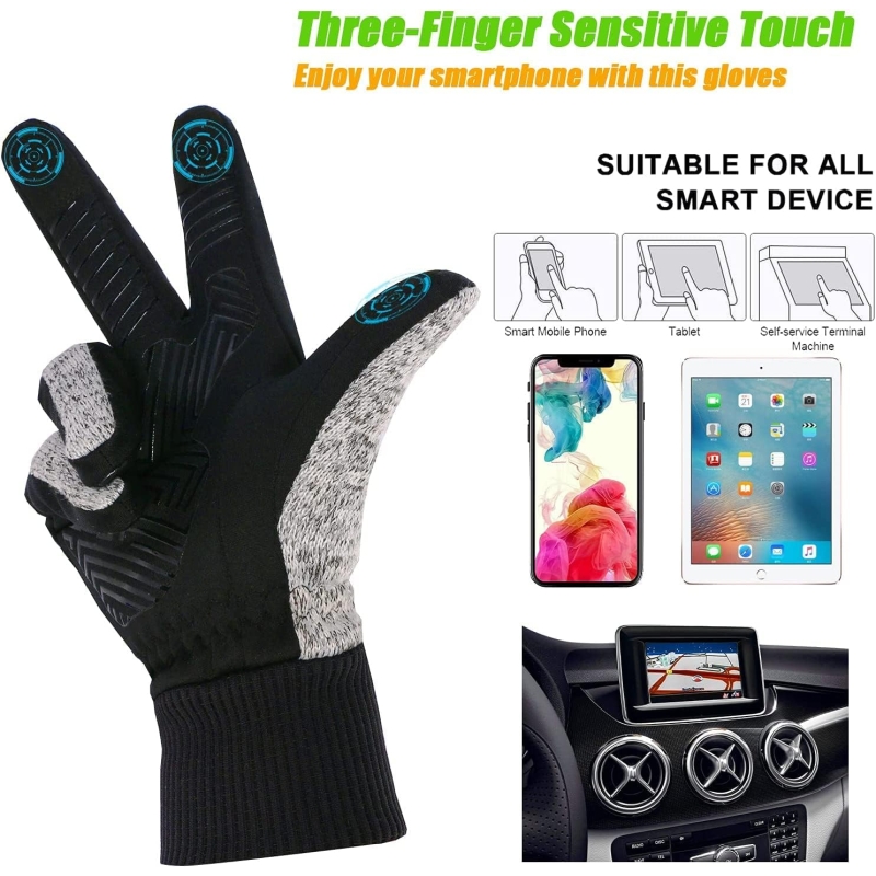 MOREOK Winter Gloves -10°F 3M Thinsulate Warm Gloves Bike Gloves Cycling Gloves for Driving/Cycling/Running/Hiking - Image 4
